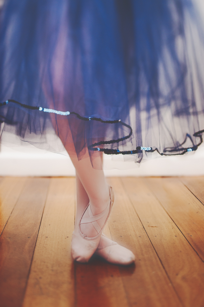 Teenage girl in romantic style ballet tutu